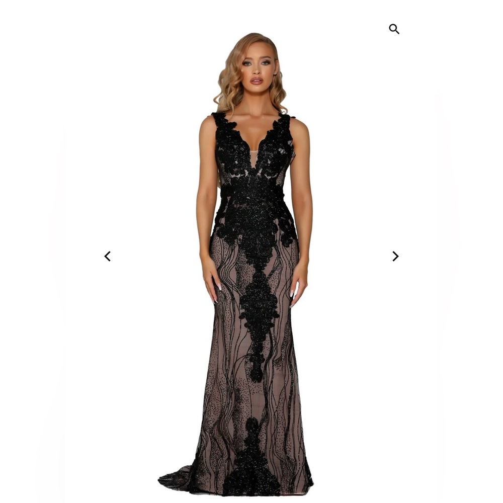 PORTIA AND SCARLETT - Black Lace Maxi Dress - GOWN - BRAND NEW